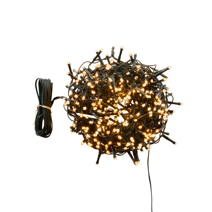 Klyngelys Basis 500 LED varm hvit/rav 10 meter